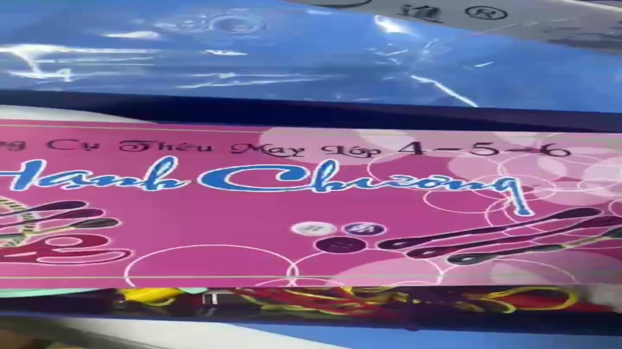 Bộ may thêu thủ công lớp 4-5-6