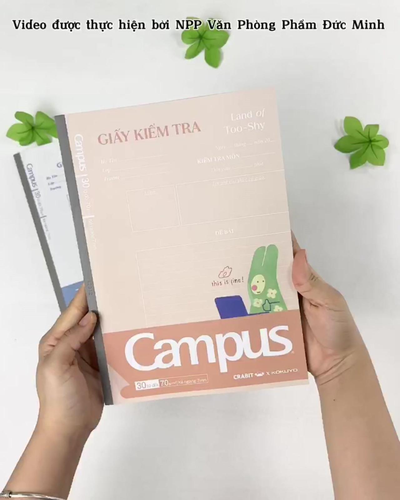 Vở Giấy Kiểm Tra Campus